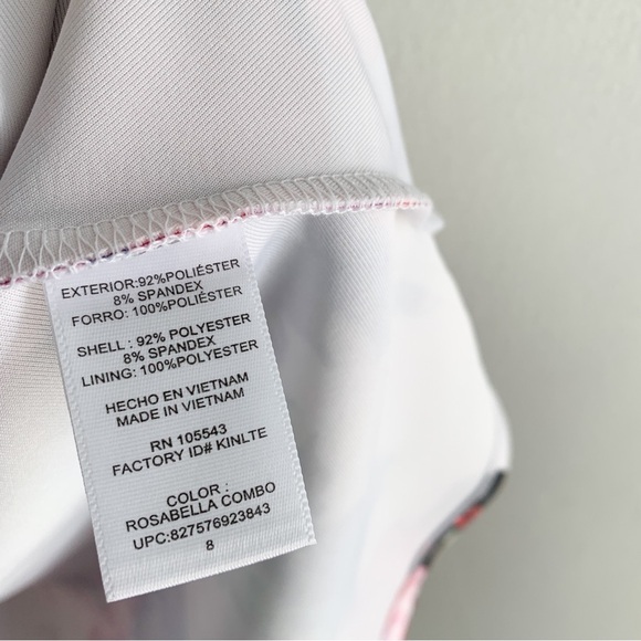 Milly Color Splash Rose Floral Mini Dress Sz 8 - Picture 7 of 8